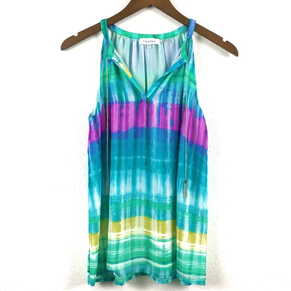 Calvin Klein Tops - Calvin Klein | Watercolor Sleeveless Blouse